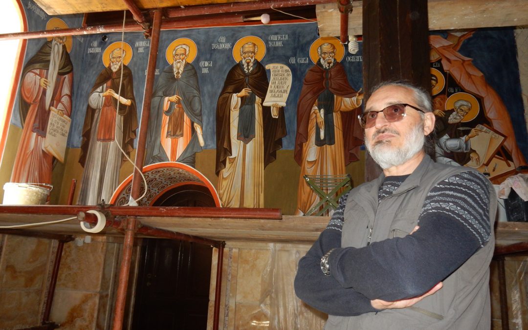 Осликавање монашке трпезарије у Дечанима