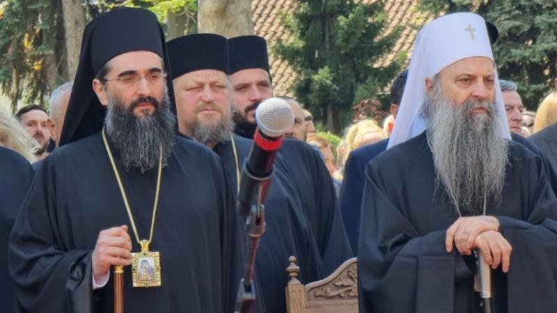 Патријарх Порфирије предводио евхаристијско сабрање у Саборном храму у Нишу; Освештан споменик блаженопочившем патријарху Иринеју