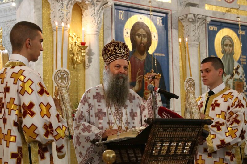 На празник Светог Јована Шангајског Патријарх Порфирије служио у храму Светог Саве