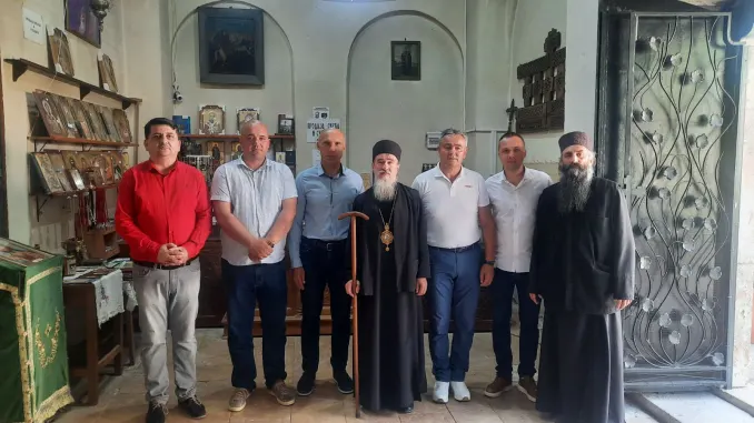 Епископ Атанасије обишао градилиште у манастиру Свете Тројице код Пљеваља