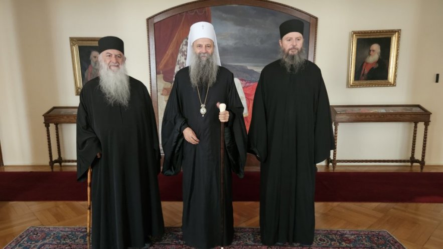 Патријарх Порфирије је угостио духовника и игумана манастира у Есексу