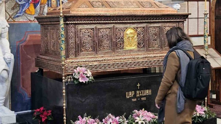 Парастос цару Душану у Цркви Светог Марка на Ташмајдану