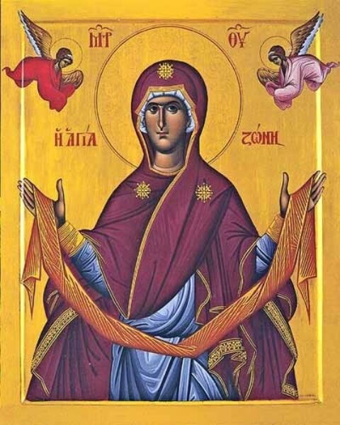 Полагање појаса Пресвете Богородице