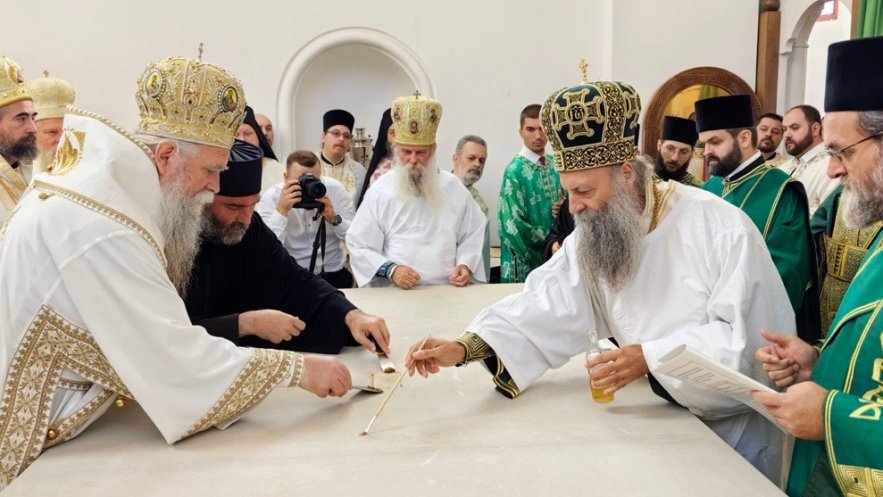 Патријарх Порфирије освештао обновљену Саборну цркву у Пакрацу, Епархија славонска