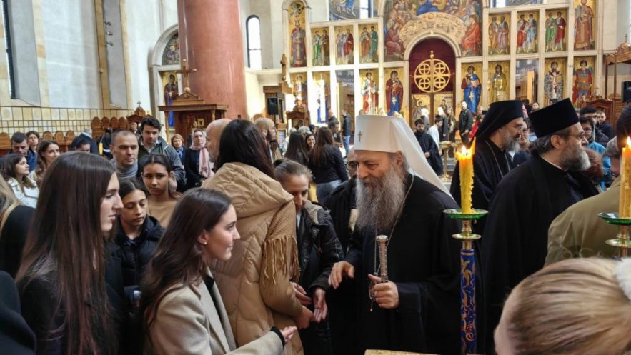 Патријарх Порфирије у Цркви Светог Марка: Тамо где је вера, ту је и Господ
