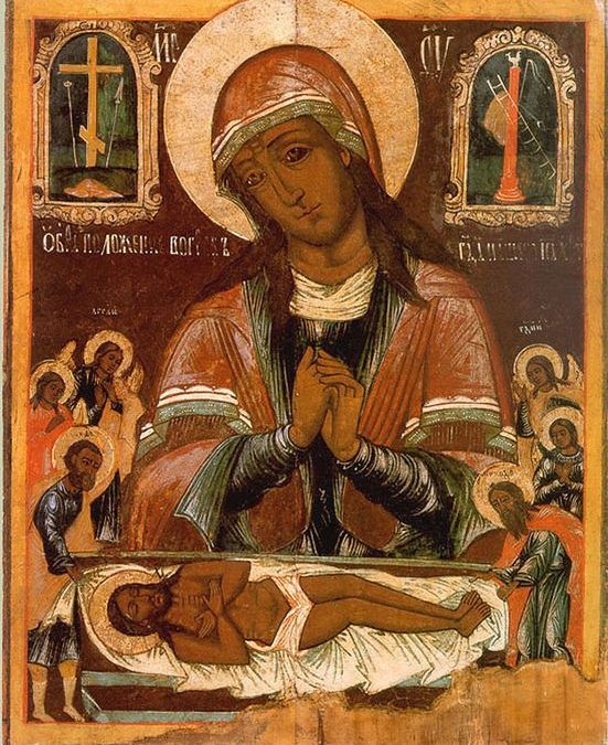 Чудотворне иконе Мајке Божије: Полагање у Гроб