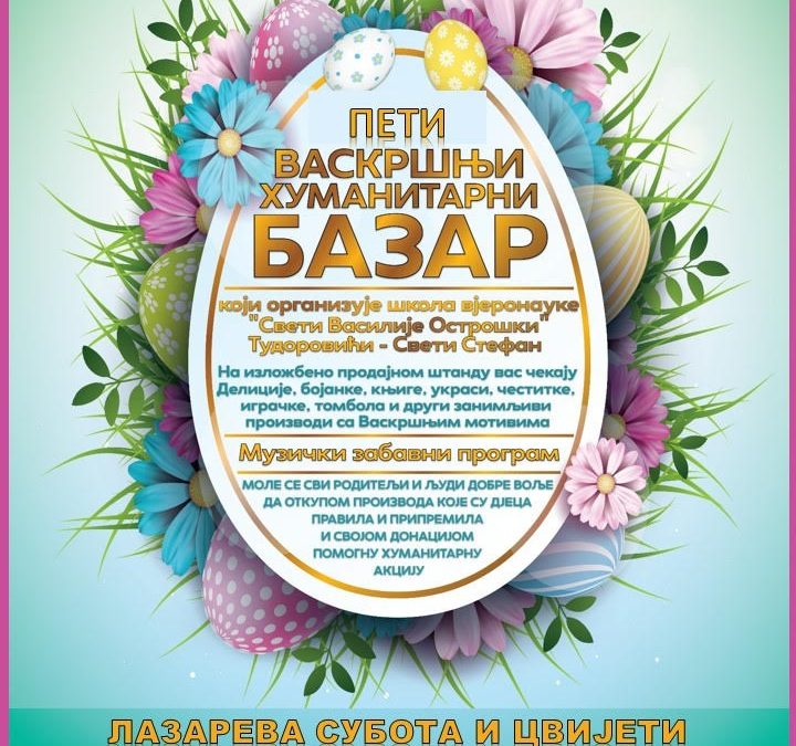 Пети „Васкршњи хуманитарни базар”у Будви